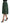Metallic Green High Waist A-line Pleated Skirt