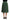 Metallic Green High Waist A-line Pleated Skirt