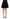 Black Knitted Nylon High Waist Mini A-line Skirt