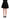 Black Knitted Nylon High Waist Mini A-line Skirt