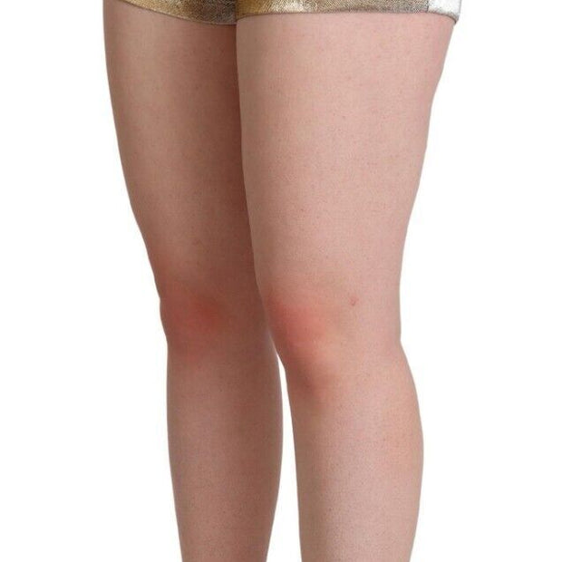 Elegant Metallic Gold Hot Pants