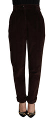 Bordeaux Corduroy Cotton Trouser Tapered Pants
