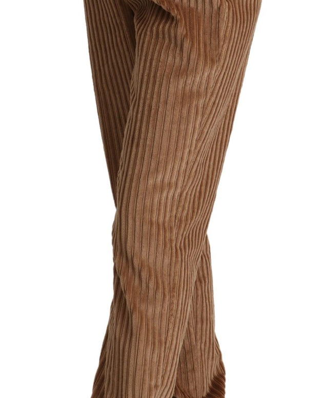 Brown Corduroy Cotton Trouser Tapered Pants