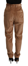 Brown Corduroy Cotton Trouser Tapered Pants