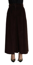 Bordeaux Corduroy Cotton Trouser Wide Leg Pants