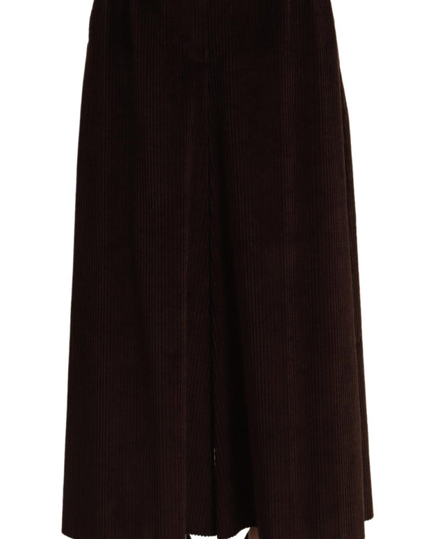 Bordeaux Corduroy Cotton Trouser Wide Leg Pants