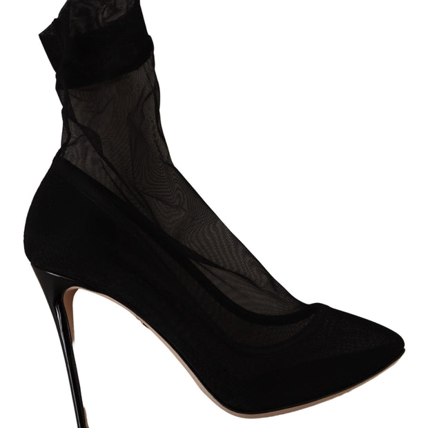 Elegant Stretch Sock Boot Pumps