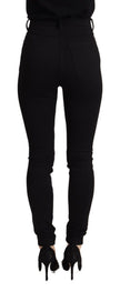 Black High Waist Skinny Slim Fit Pants