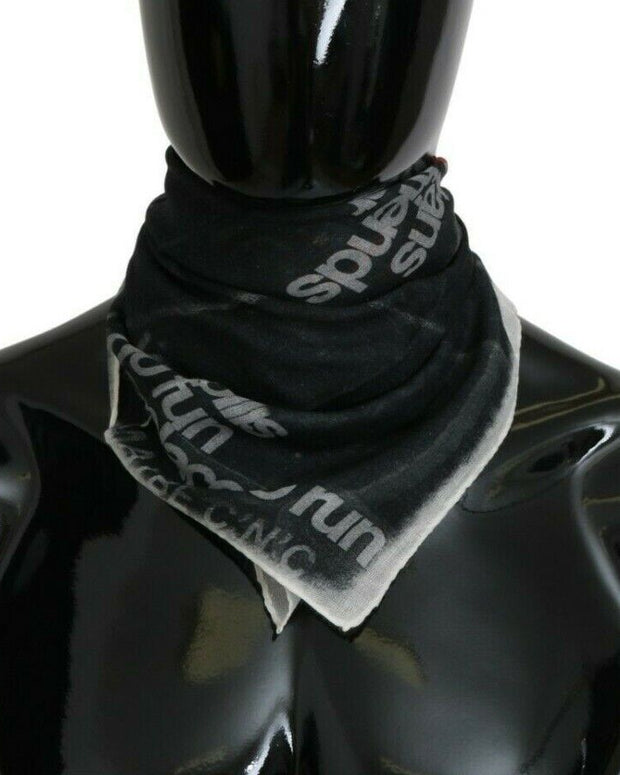 Monochrome Wool-Blend Scarf Bandana