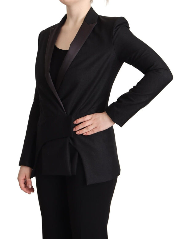 Elegant Black Double-Breasted Blazer