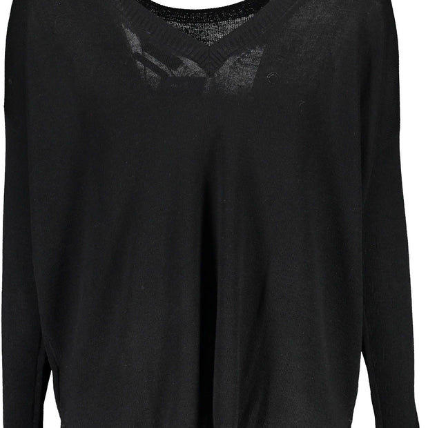 Black Wool Women Sweater