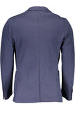 Blue Cotton Men Jacket