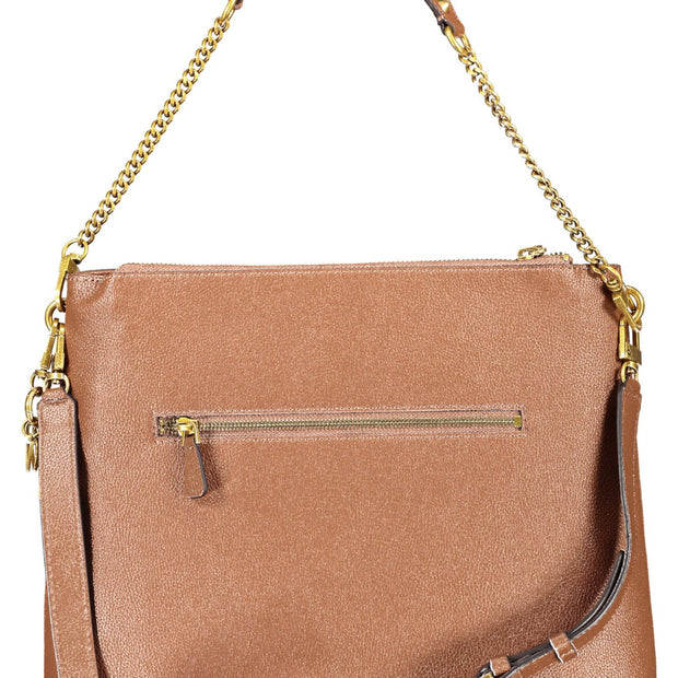 Brown Polyethylene Women Handbag