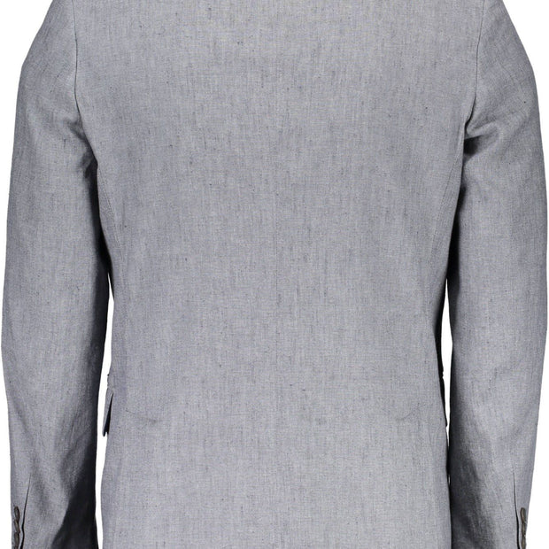 Gray Linen Men Jacket