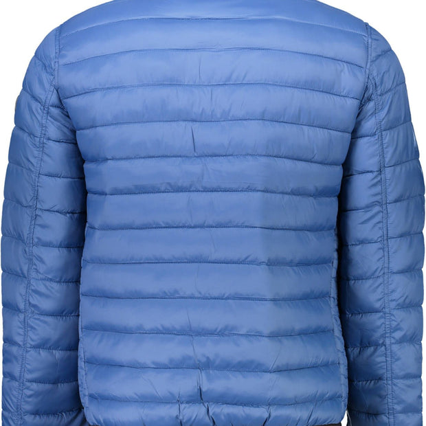 Blue Nylon Men Jacket