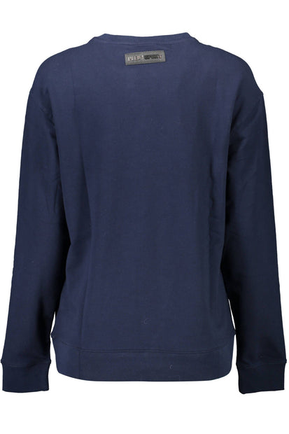 Blue Cotton Women Sweater