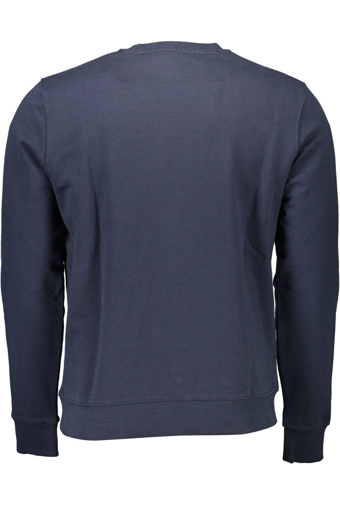 Blue Cotton Men Sweater