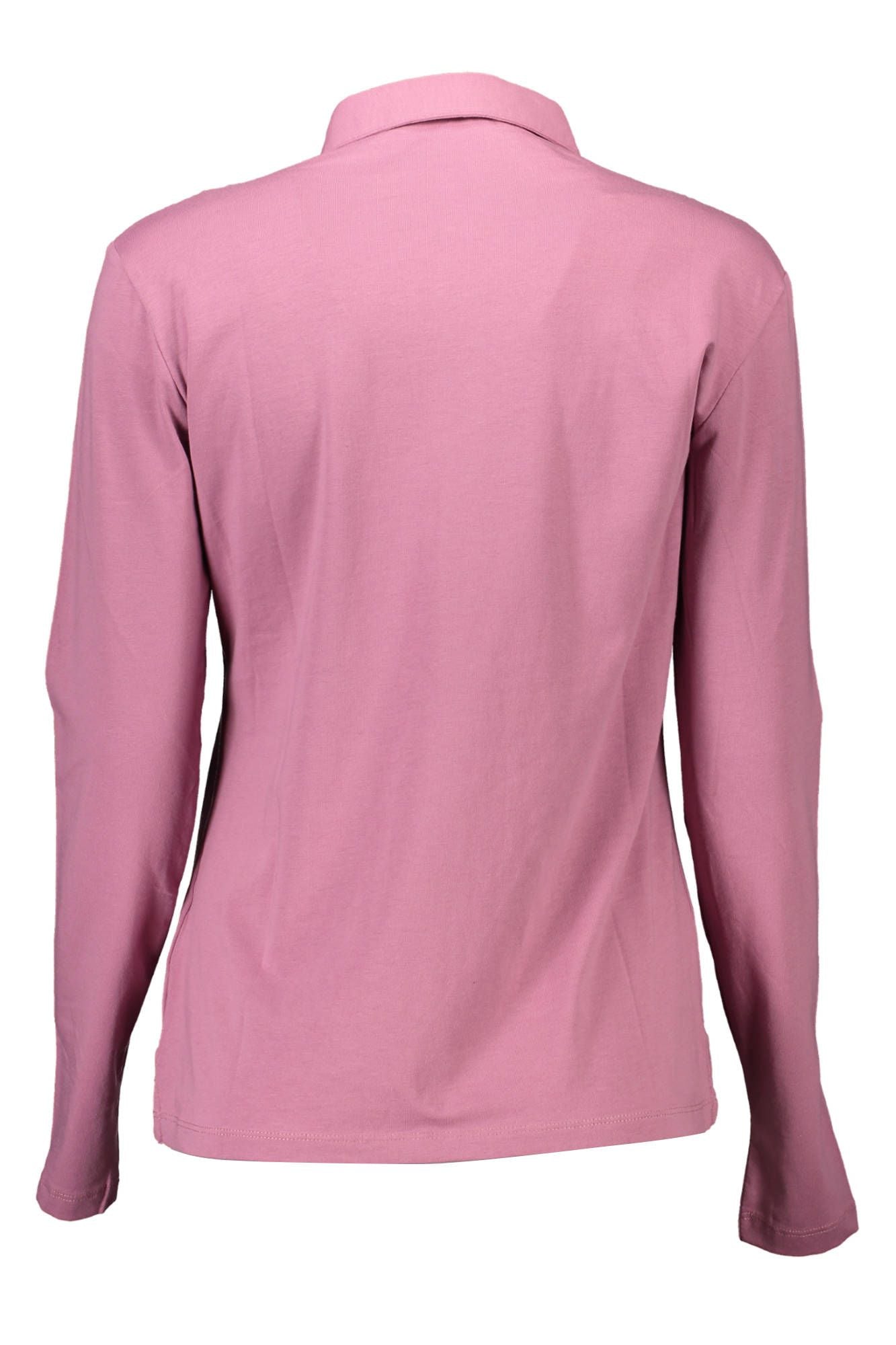 Pink Cotton Women Polo Shirt