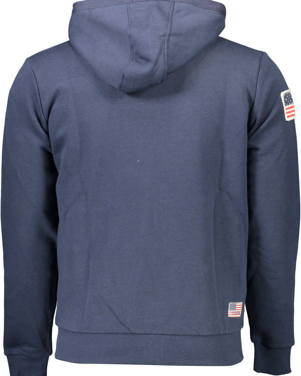 Blue Cotton Men Sweater