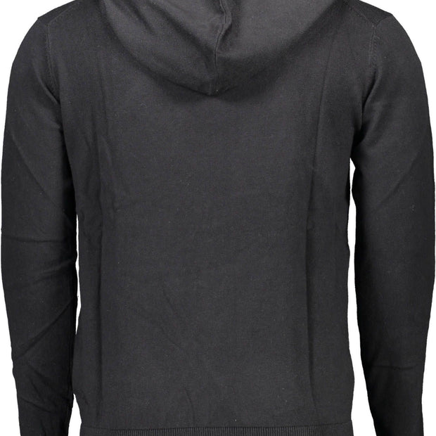 Black Cotton Men Sweater