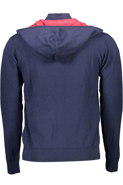 Blue Cotton Men Sweater