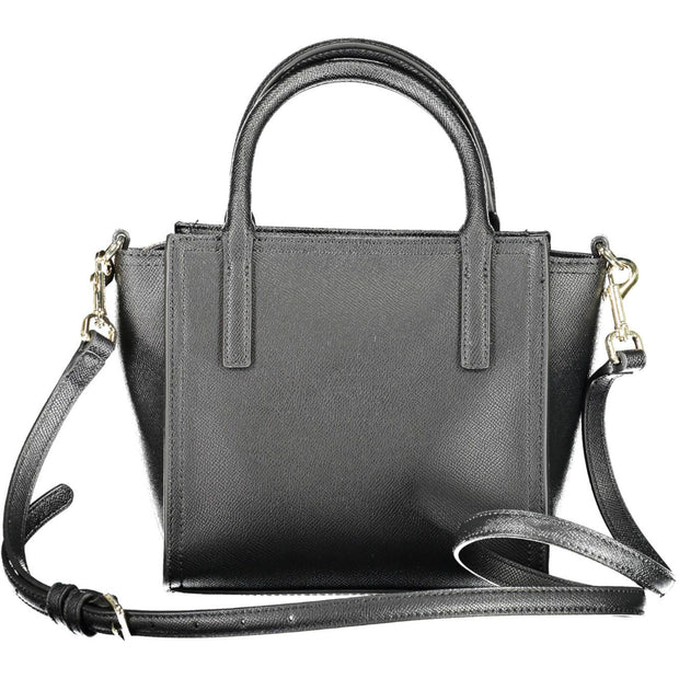 Black Polyethylene Women Handbag