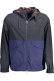 Blue Polyamide Men Jacket