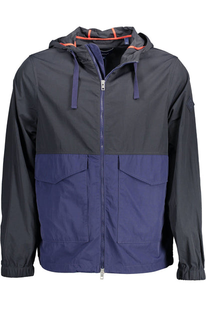 Blue Polyamide Men Jacket