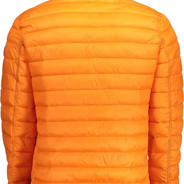 Orange Nylon Men Jacket