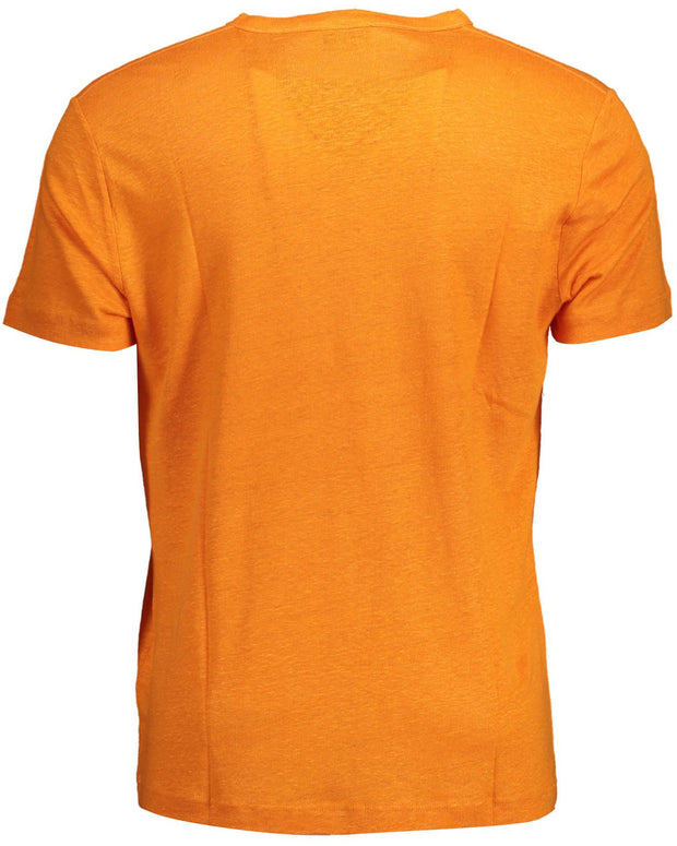 Orange Linen Men T-Shirt