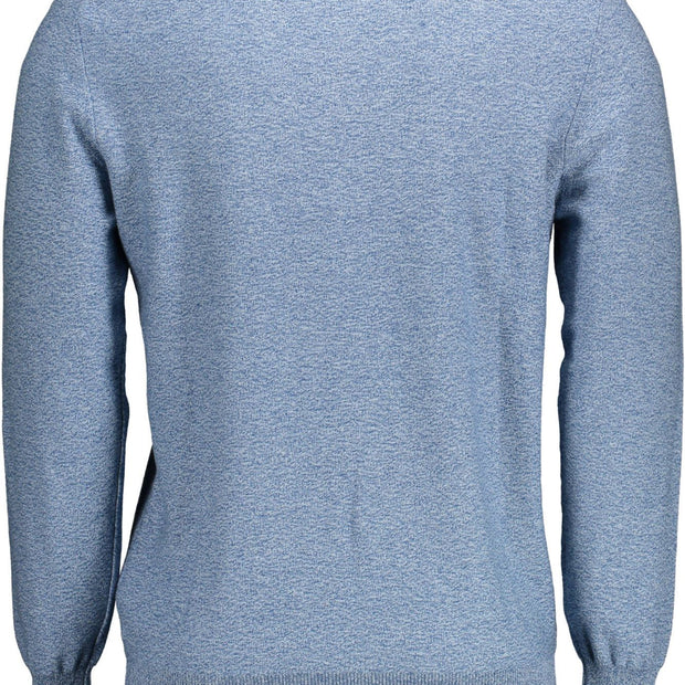 Light Blue Cotton Men Sweater