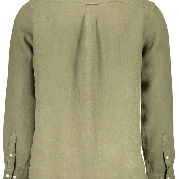 Green Linen Men Shirt