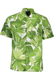 Green Cotton Men Shirt