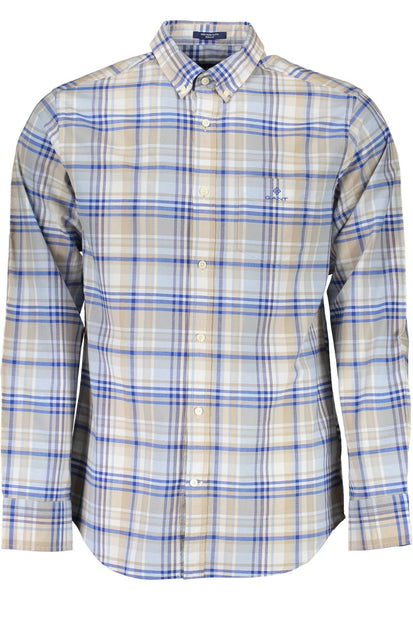 Light Blue Cotton Men Shirt