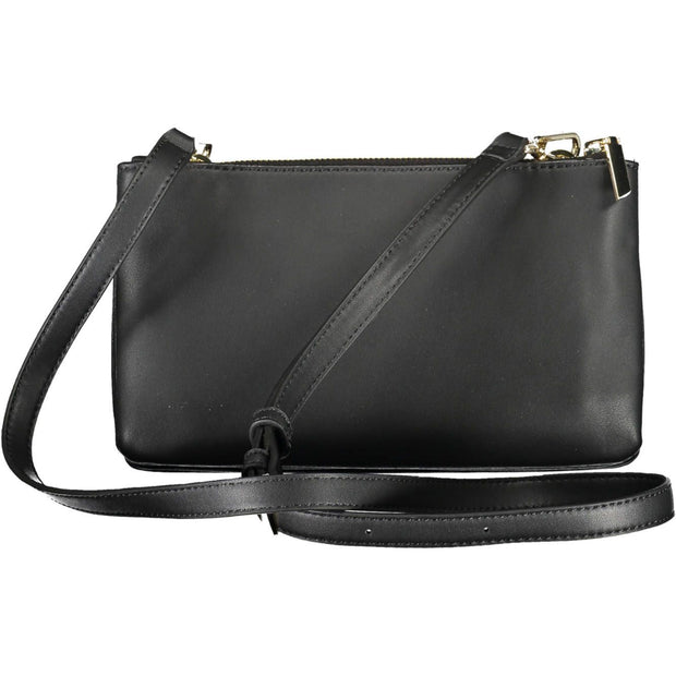 Black Polyester Women Handbag