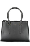 Black Polyester Women Handbag