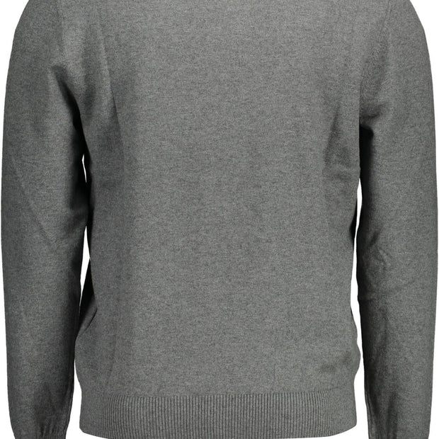 Gray Cotton Mens Sweater