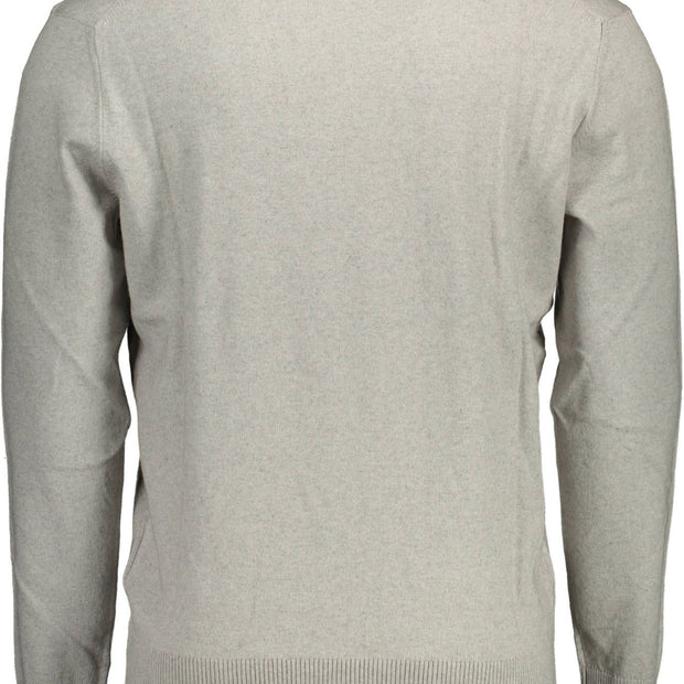 Gray Cotton Men Sweater