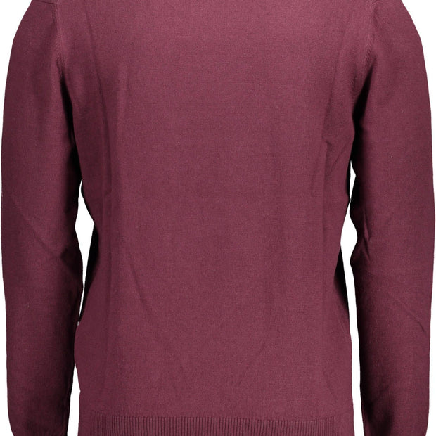 Purple Cotton Men Sweater