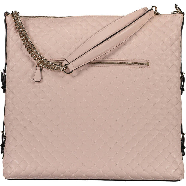 Pink Polyethylene Women Handbag