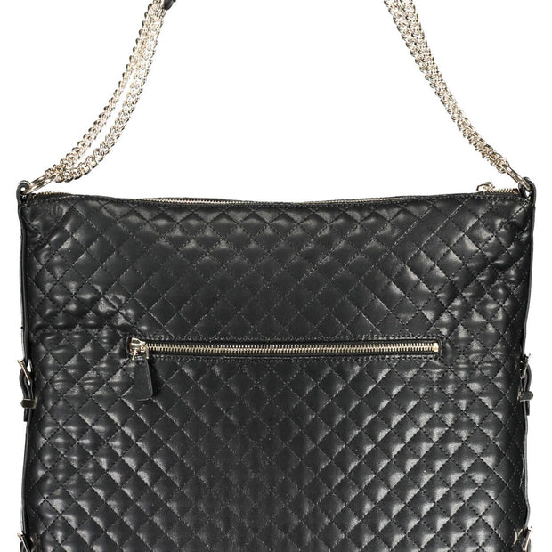 Black Polyethylene Women Handbag