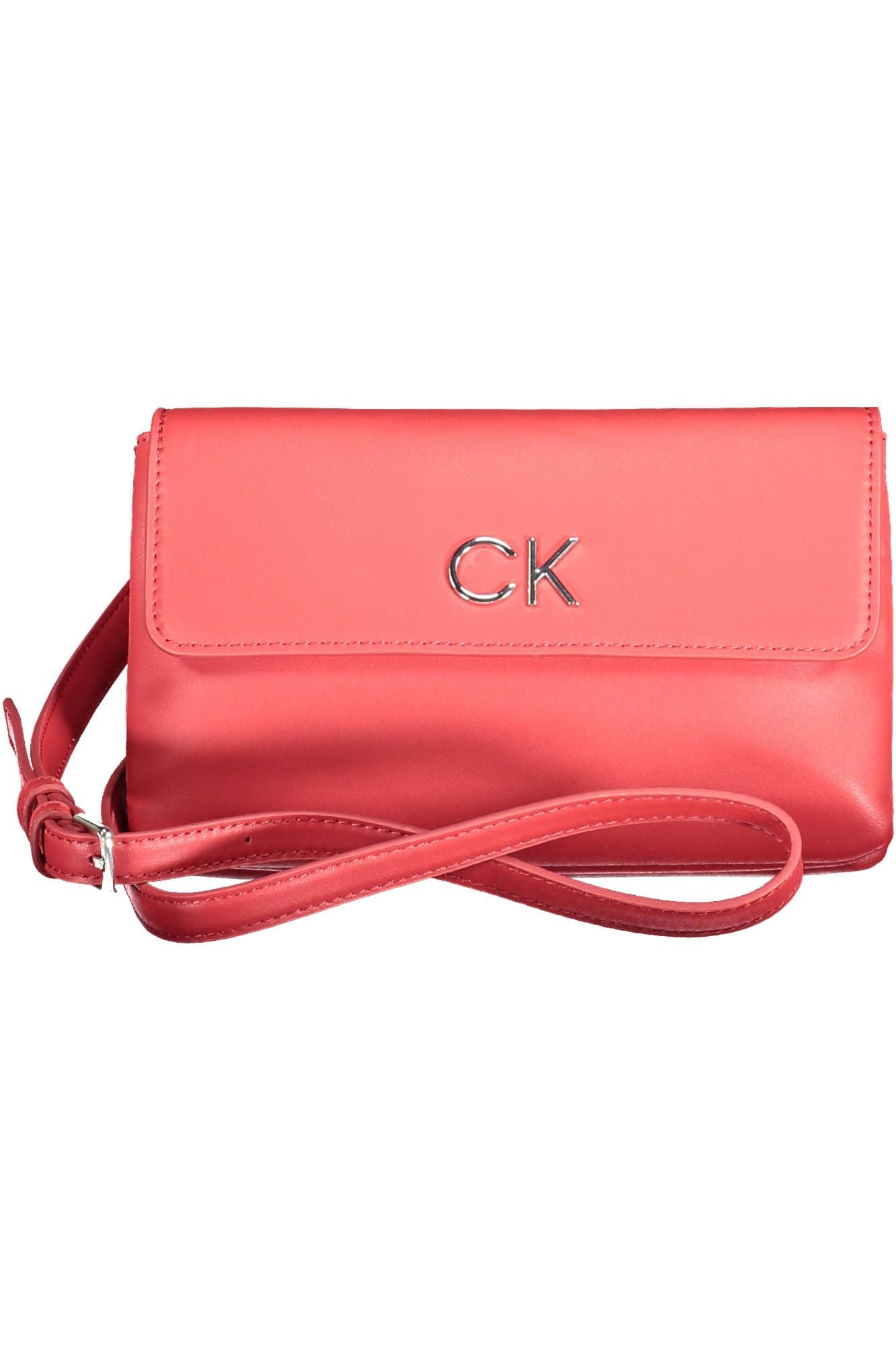 Red Polyester Women Handbag