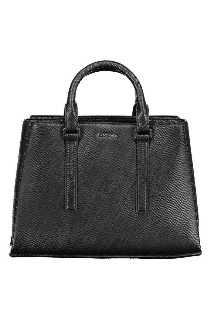 Black Polyester Women Handbag