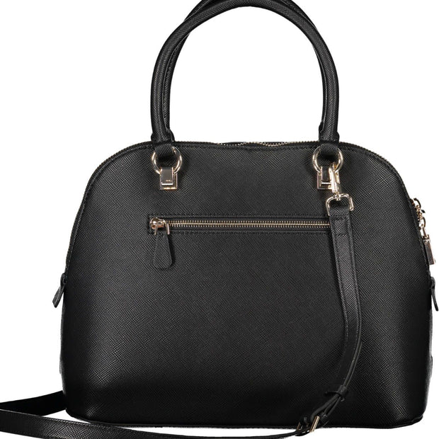 Black Polyethylene Women Handbag