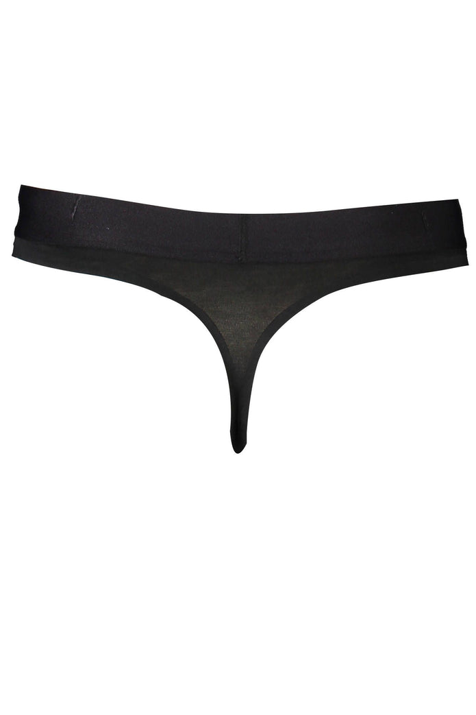 Black Cotton Women Thong