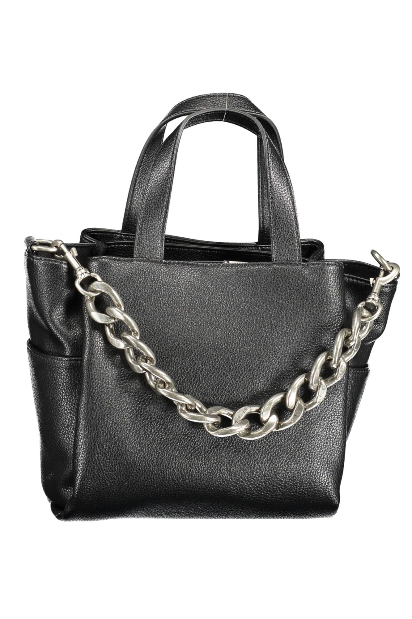 Black Polyethylene Women Handbag