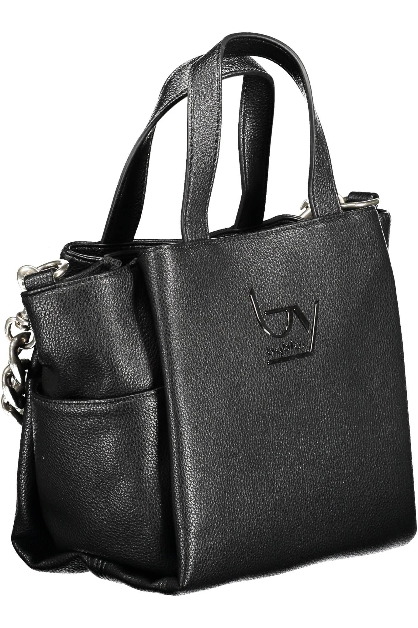 Black Polyethylene Women Handbag