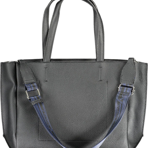 Black Polyethylene Women Handbag