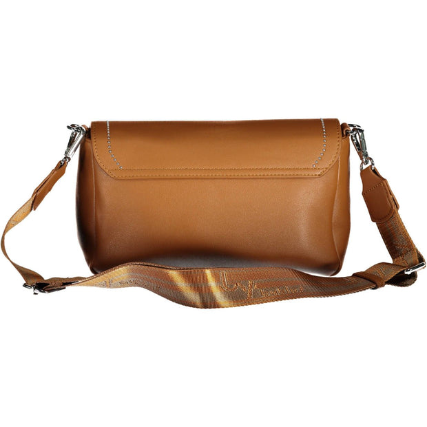 Brown Polyethylene Women Handbag