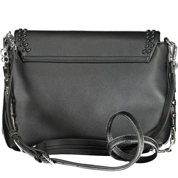 Black Polyethylene Women Handbag